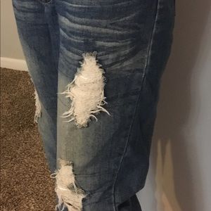 Size 15. Distressed boyfriend jeans.